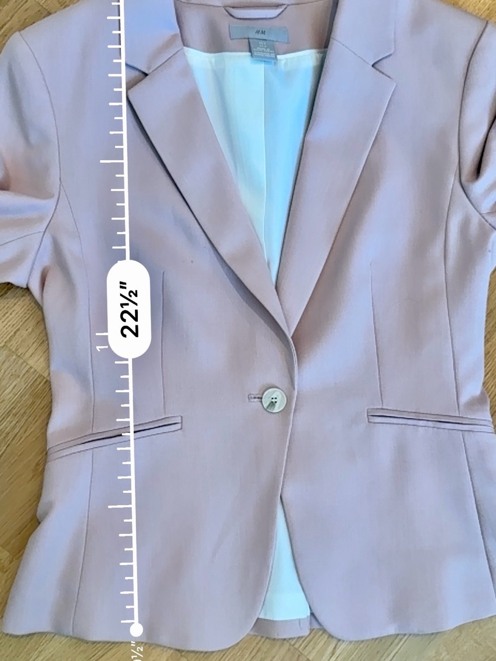 H&M Women's Dusty Pink Tailored Blazer - Picture 11 of 13